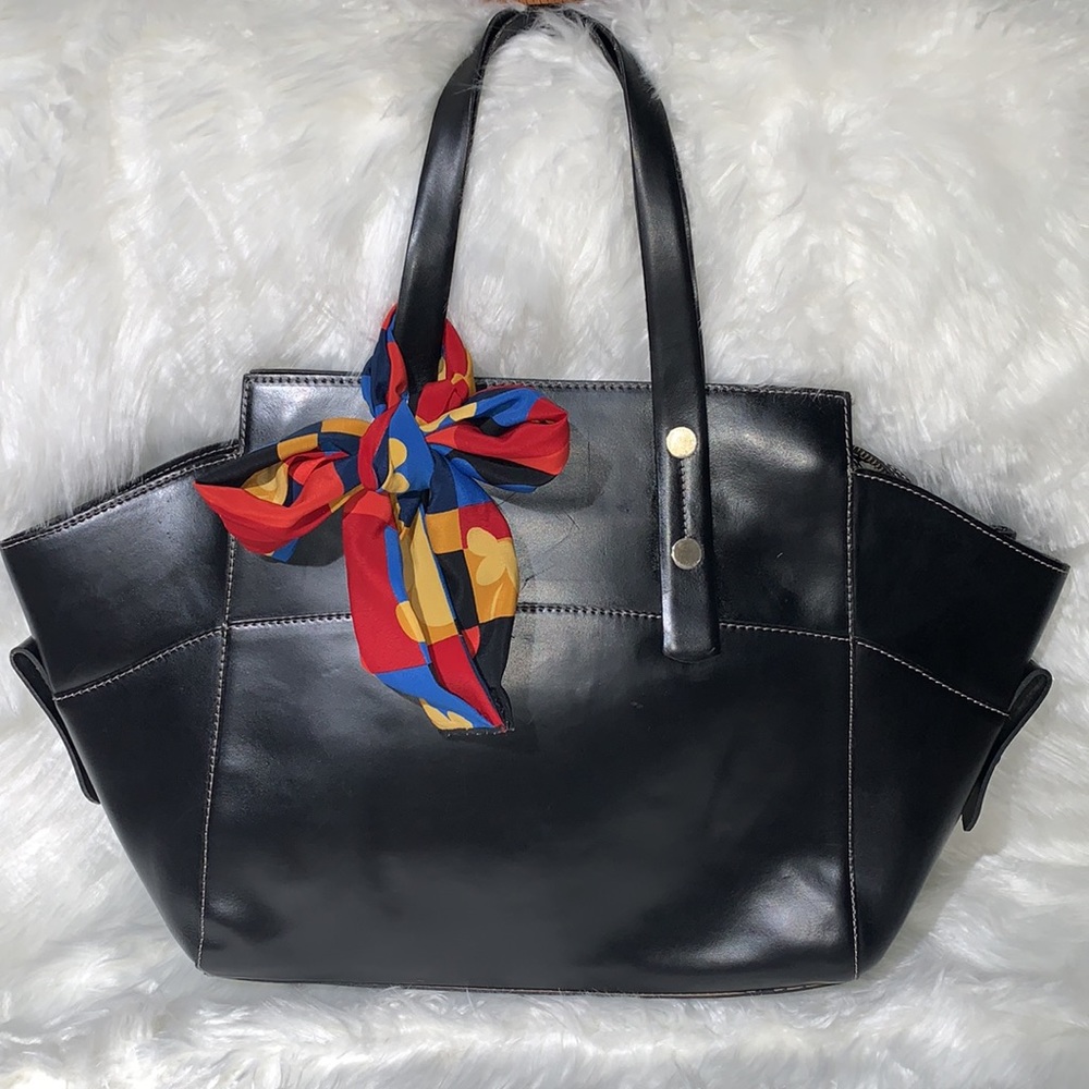 Gwen Rawls Italian Weekender Tote or Computer Bag-Black